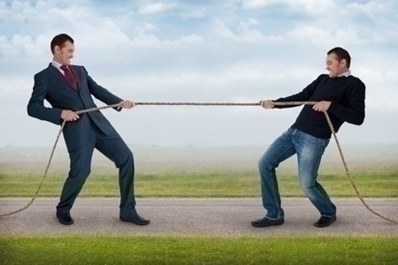 tug of war between the same man