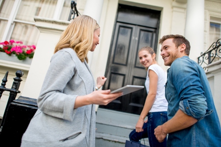 Couple buying a house