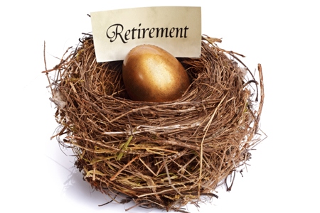 Retirement savings golden nest egg