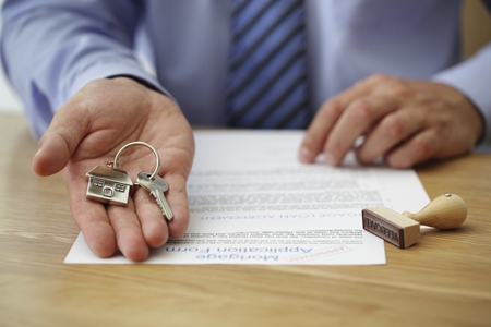 Handing over house keys