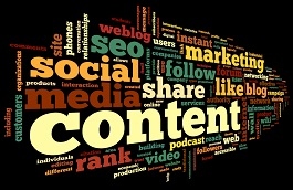 Content conept in word tag cloud