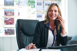 Estate Agent On Phone In Office