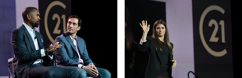 Icons in sports and now business discuss being obsessed with better, having a #relentless mindset, and earning relevancy in today's digital world. Pictured L to R: Charles Woodson and new C21® Chief Growth Officer Mike Miedler; Danica Patrick