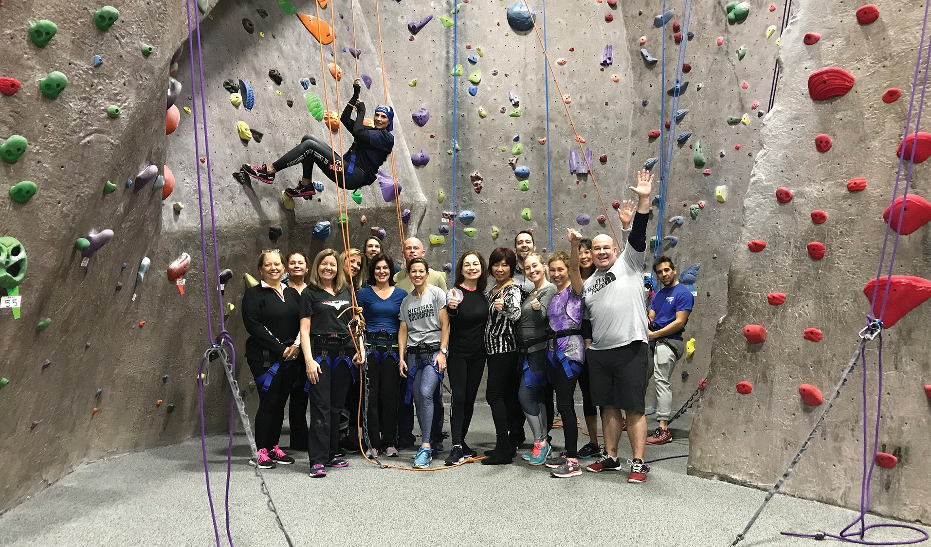 Reaching new heights at the Coach Realtors® rock climbing event (Feb. 2018)